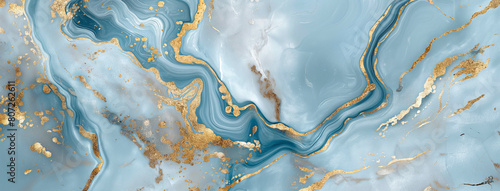 Textura marmore azul e dourado - Papel de parede photo