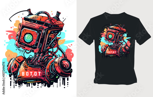 Mechanical marvel Elevate your t-shirt design with robotic flair