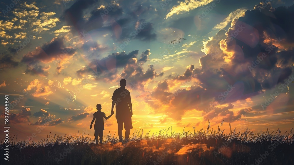 Fototapeta premium Father's Day as a celebration of paternal love, wisdom, and guidance