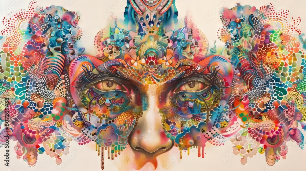 Mesmerizing psychedelic artwork evoking a sense of wonder