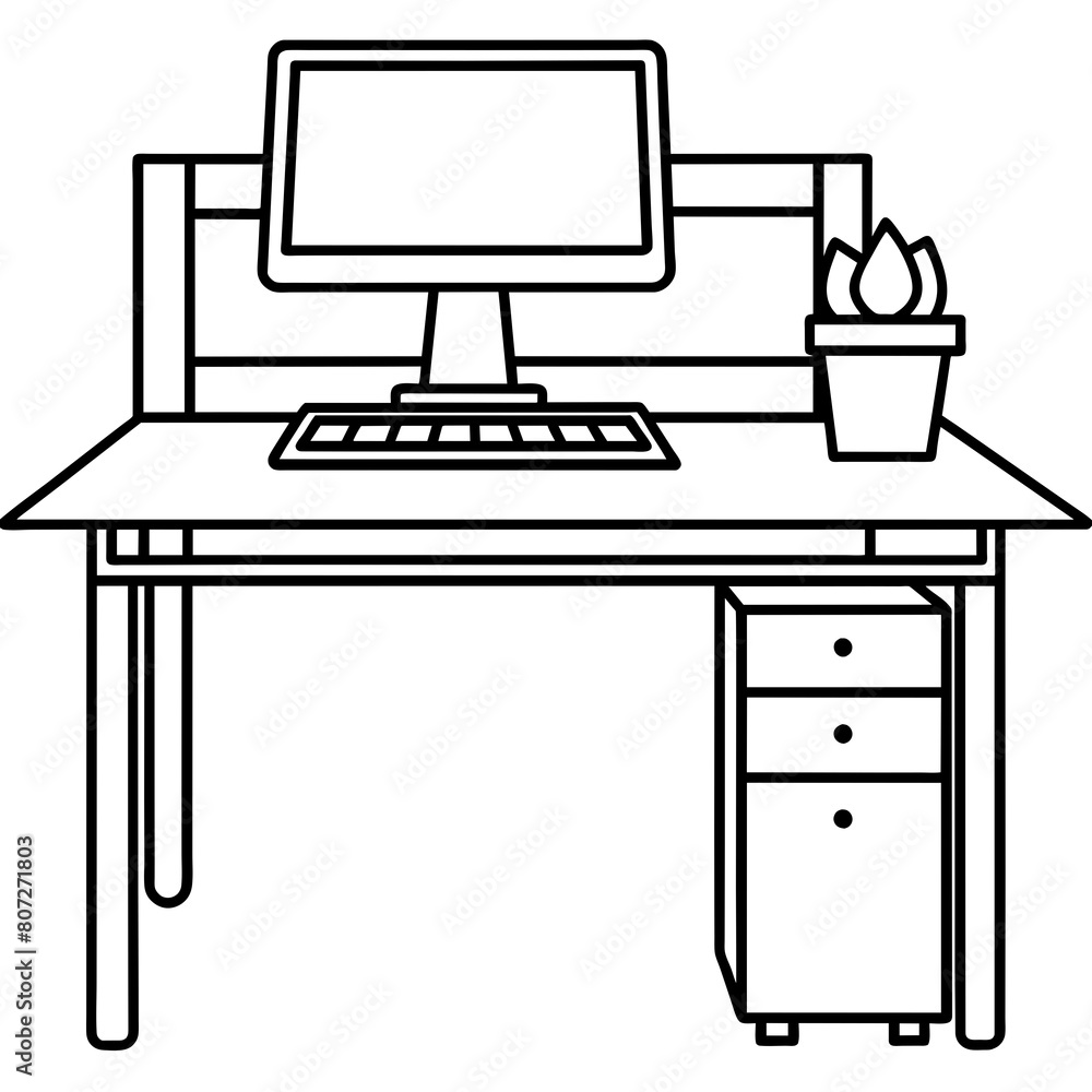 illustration of a computer set illustration of a computer set