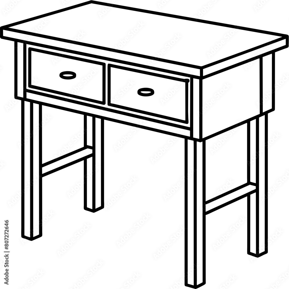 Simple Bedside Table Vector Illustration Simple Bedside Table Vector Illustration