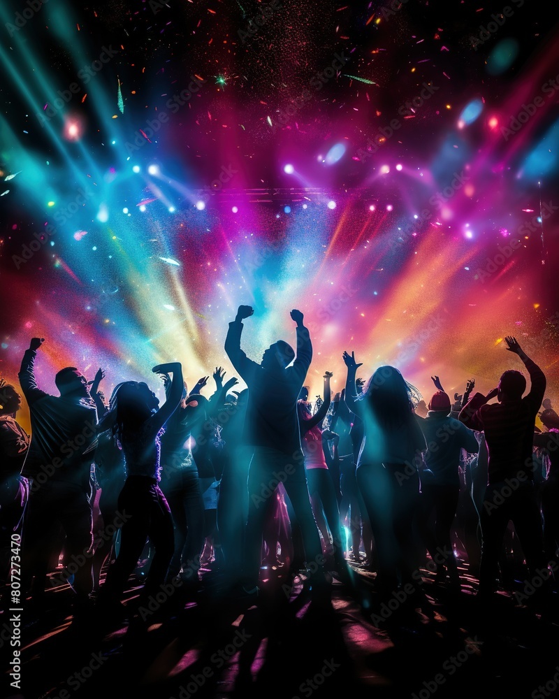 crowd of people dancing at concert crowd of people dancing at concert