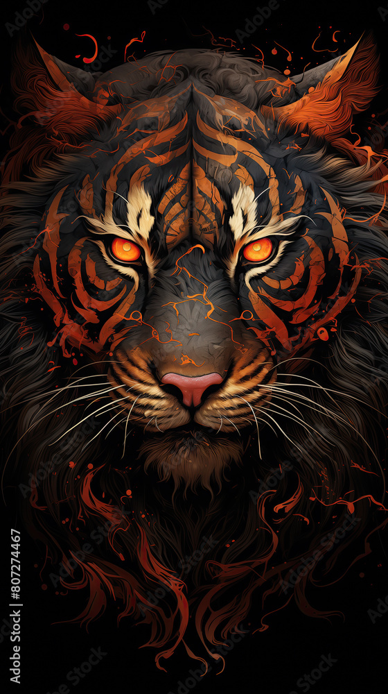 Tiger Flames Design Tiger Flames Design