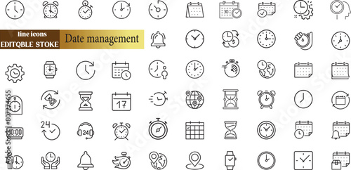 Date management feedback icons Pixel perfect photo