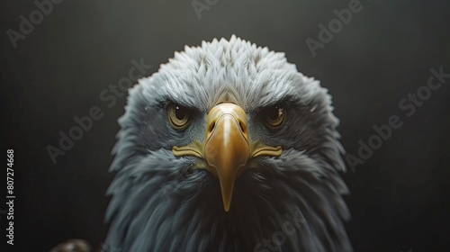 portrait of eagle on blurred background