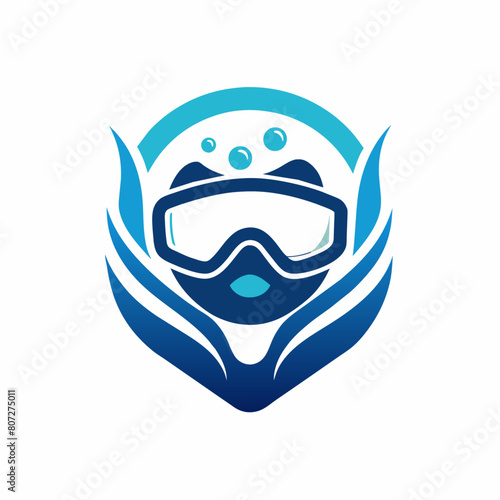 a minimalist Scuba diving under water logo vector art illustration (22)