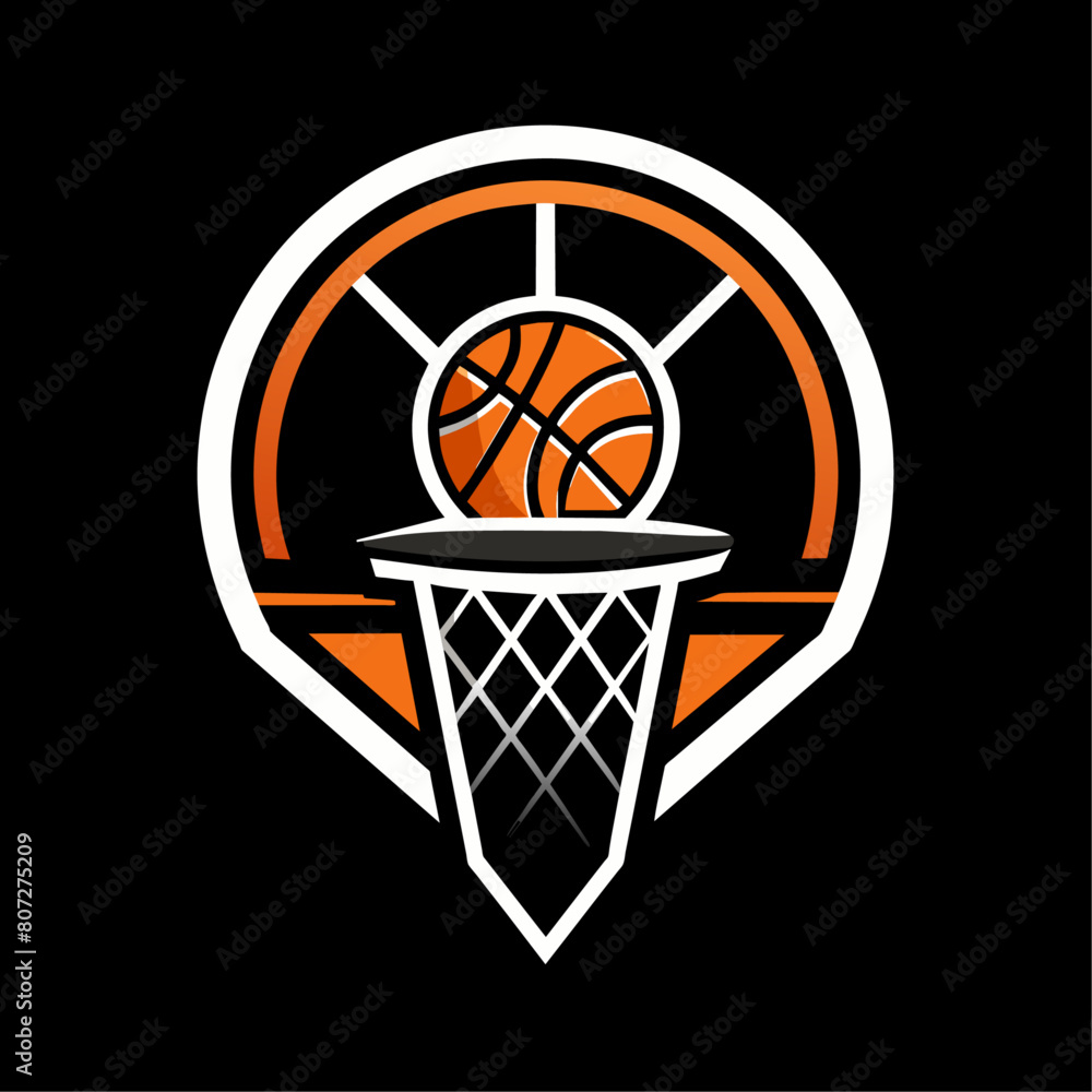 Basketball logo vector art illustration (8)