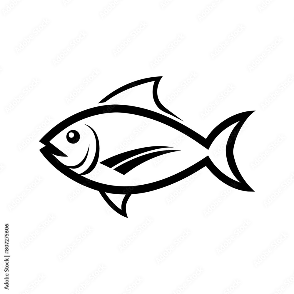 Fototapeta premium Fish logo vector art illustration (10)