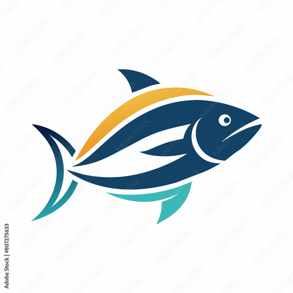 Obraz premium Fish logo vector art illustration (17)