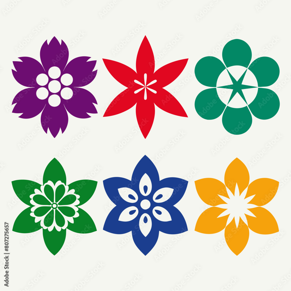 Fototapeta premium create-a-set-of-flower-icon-vector-art-illustratio (9)