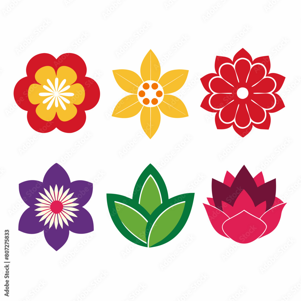 Obraz premium create-a-set-of-flower-icon-vector-art-illustratio (50)