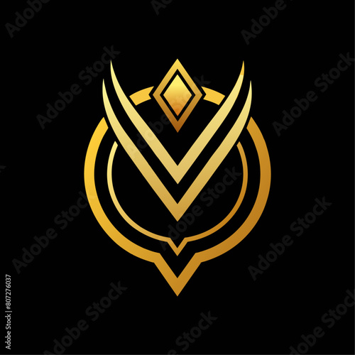gold jewelers shop logo vector art illustration with a perfect stylish modern shape (5)