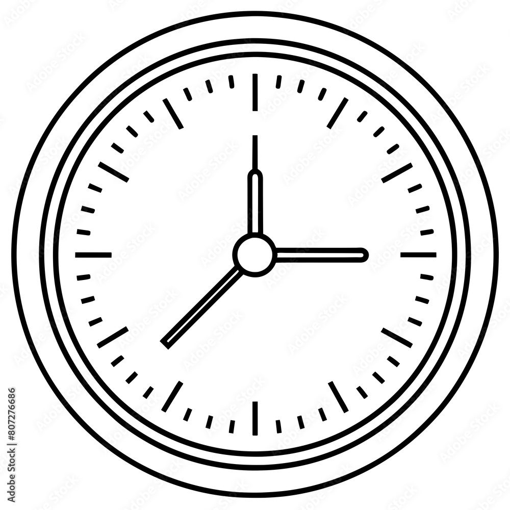 Clock Isolated on White Background Vector Illustration for T-shirt design, Hoody Design, Pillow Cover Design - High-Quality Printable Graphics, SVG Files, and More Clock Isolated on White Background Vector Illustration for T-shirt design, Hoody Design, Pillow Cover Design - High-Quality Printable Graphics, SVG Files, and More