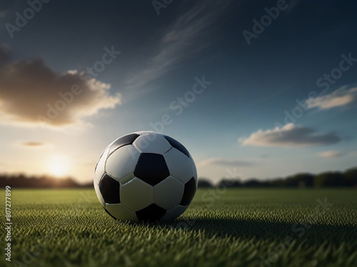 Soccer ball on field   Football Background 4k 2024