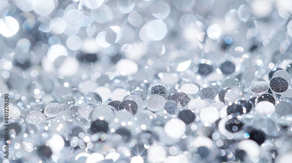 background of white sequins.