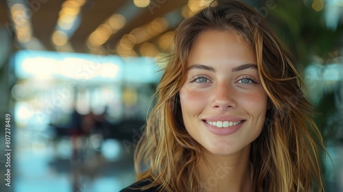 Confident Woman in Suit Smiling