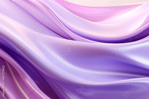 Luxurious flowing waves in shades of purple and violet create a textured abstract background