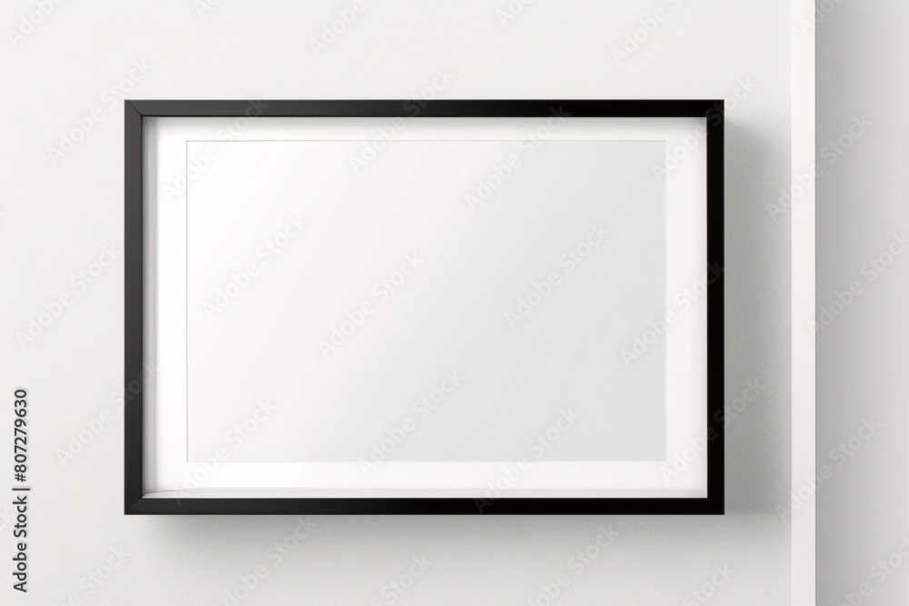 Realistischer leerer rechteckiger weißer Rahmen mit Passepartout auf grauem Hintergrund, Rand für Ihr kreatives Projekt, Mock-up-Muster, Vektordesignobjekt Realistischer leerer rechteckiger weißer Rahmen mit Passepartout auf grauem Hintergrund, Rand für Ihr kreatives Projekt, Mock-up-Muster, Vektordesignobjekt