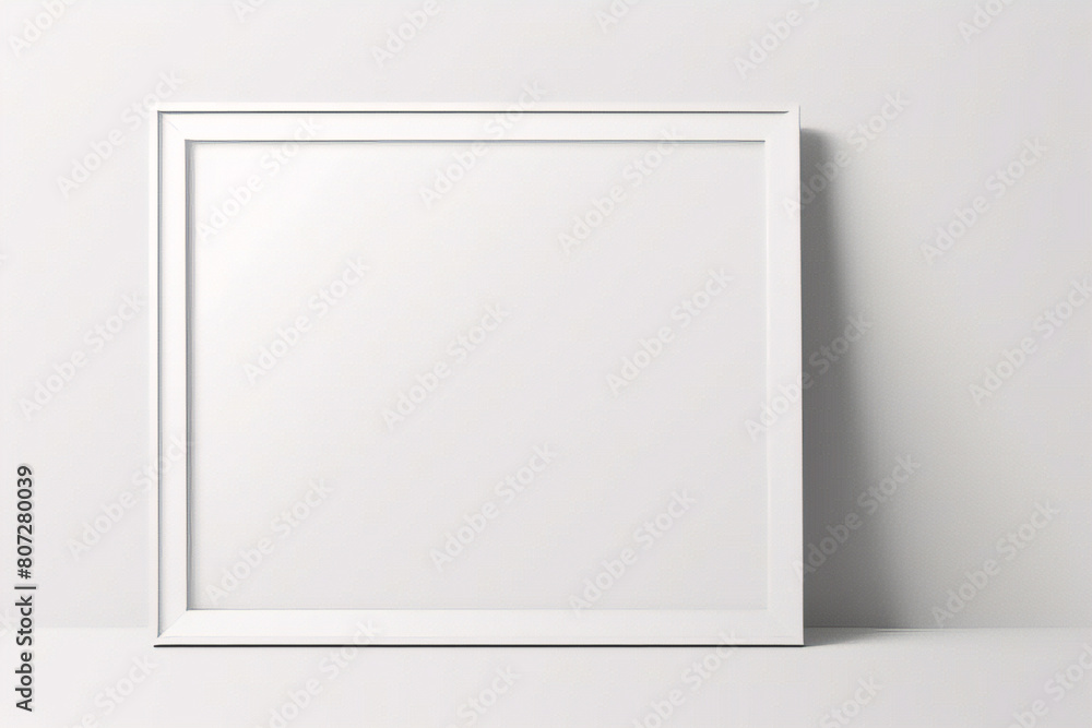 Realistischer leerer rechteckiger weißer Rahmen mit Passepartout auf grauem Hintergrund, Rand für Ihr kreatives Projekt, Mock-up-Muster, Vektordesignobjekt Realistischer leerer rechteckiger weißer Rahmen mit Passepartout auf grauem Hintergrund, Rand für Ihr kreatives Projekt, Mock-up-Muster, Vektordesignobjekt