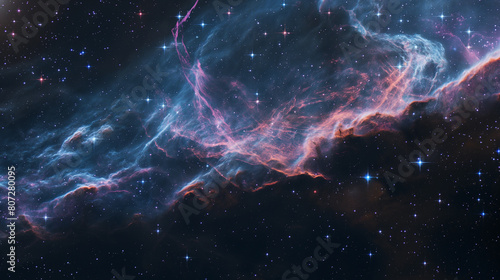 Galáxia com estrelas e constelações - Papel de parede  photo