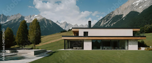 A luxurious dream house in the Alps with a modern and classic style