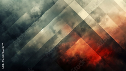 Abstract background with dark, smoky atmosphere and diagonal lines photo
