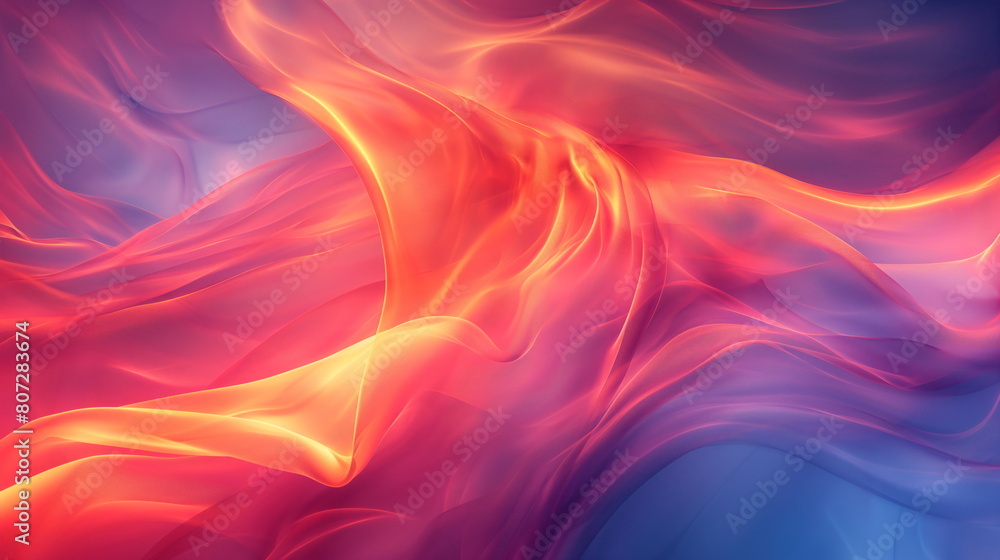 Vibrant abstract background with swirling red and blue tones. Colorful waves of energy create a dynamic and intense mood Vibrant abstract background with swirling red and blue tones. Colorful waves of energy create a dynamic and intense mood