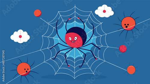 A web of anxious thoughts and insecurities with the spider of anxiety spinning its web even tighter..