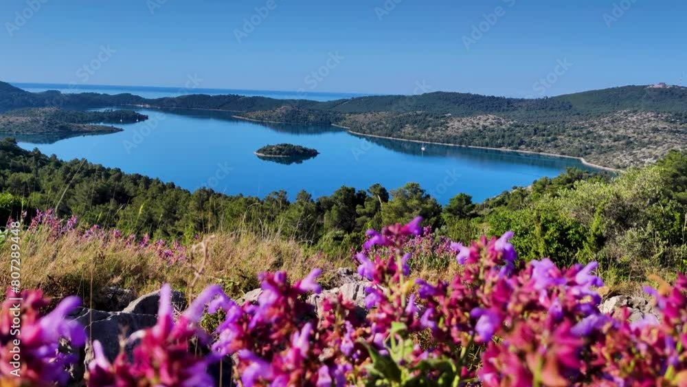 Croatia Dugi Otok island Telascica National Park with Adriatic Sea bay idyllic view from hilltop Croatia Dugi Otok island Telascica National Park with Adriatic Sea bay idyllic view from hilltop