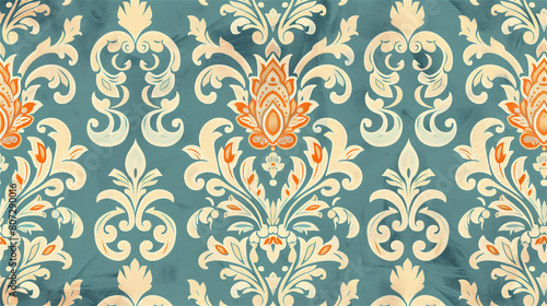 Obraz na płótnie seamless floral pattern w salonie