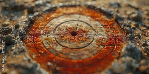 Precise Dart Hitting Target Close-Up