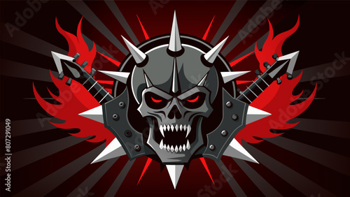 For fans of heavy metal and hard rock the next corner is the ultimate destination. Black leather and spiked decor fill the space creating a dark and Vector illustration