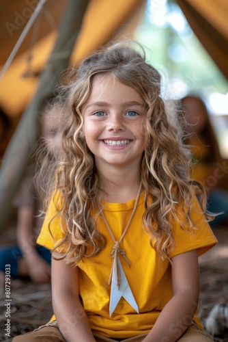 Group of Young Children With Long Hair
