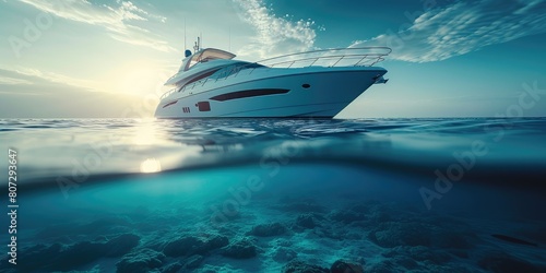 Seafaring Symphony: Yacht Gliding Through Marine Beauty