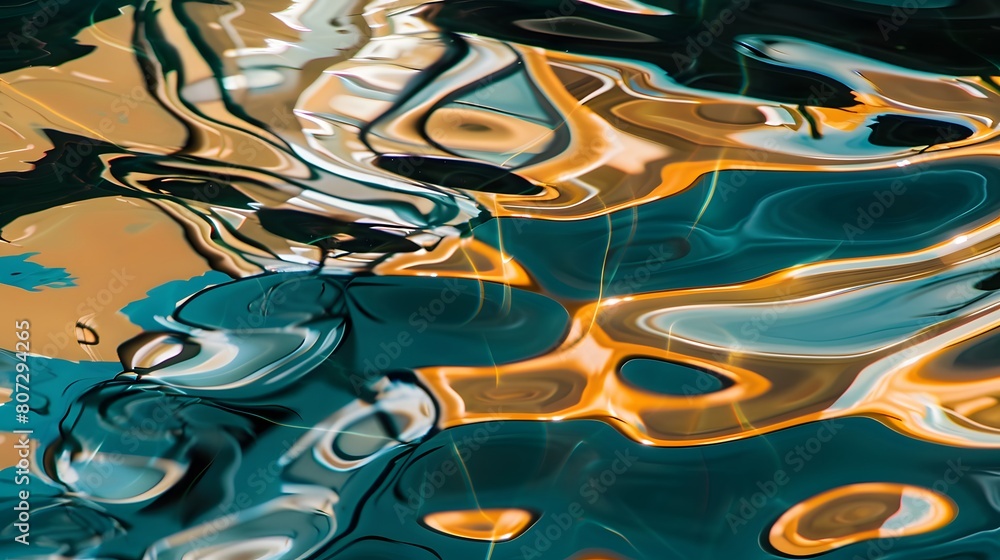 Obraz premium Abstract patterns created by light reflecting off water