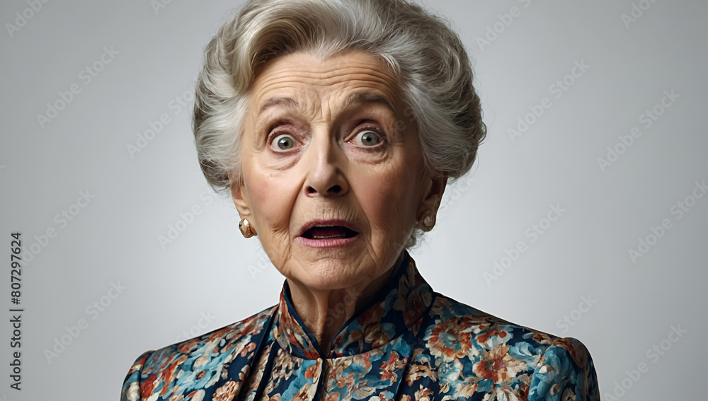 surprised grandmother surprised grandmother