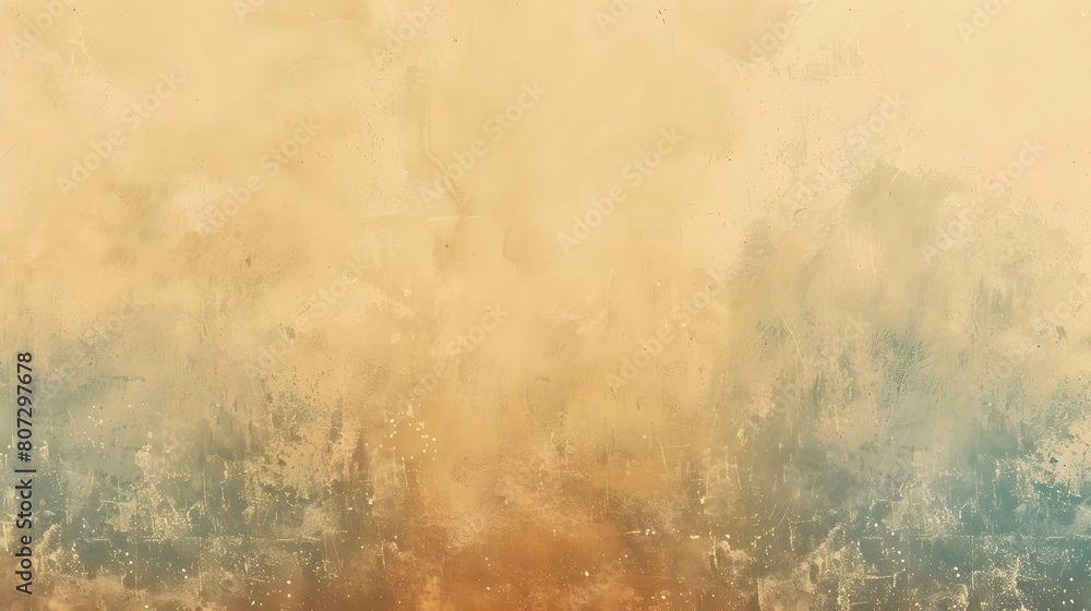 a beige brown blue retro grainy gradient background, reminiscent of bygone eras, offering a captivating canvas for your abstract poster or banner design