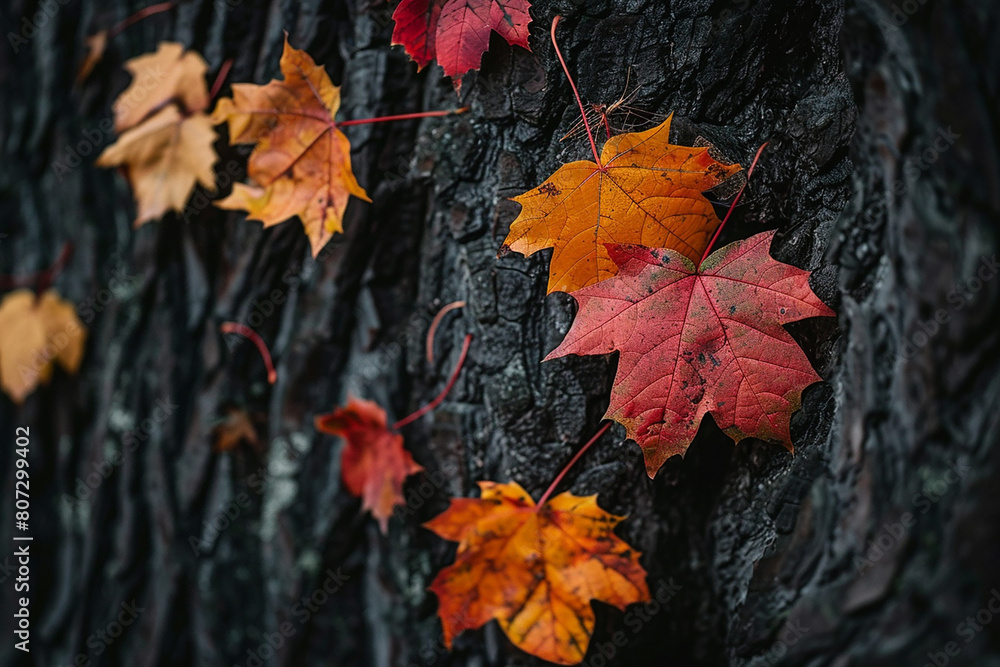 High-Resolution the vibrant colours of fall foliage generated by AI High-Resolution the vibrant colours of fall foliage generated by AI