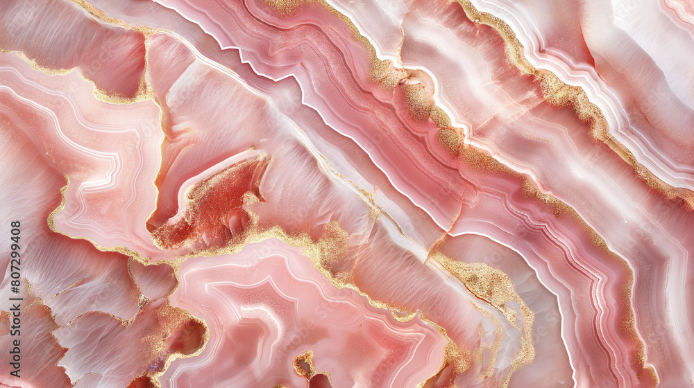 pink agate surface with golden veins, showcasing the intricate patterns and textures of marble. Luxury stone slab for design projects or wallpaper background pink agate surface with golden veins, showcasing the intricate patterns and textures of marble. Luxury stone slab for design projects or wallpaper background