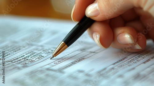Person Writing on Piece of Paper With Pen