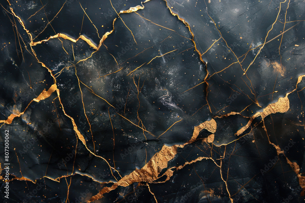 A black marble background with intricate golden veins creating a luxurious and elegant pattern A black marble background with intricate golden veins creating a luxurious and elegant pattern