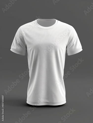 GENERATIVE AI, White blank T-shirt front and back template mockup design isolated.