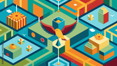Innovative technology is used to print highdefinition images and patterns onto the tiles creating a realistic and visually appealing look.. Vector illustration
