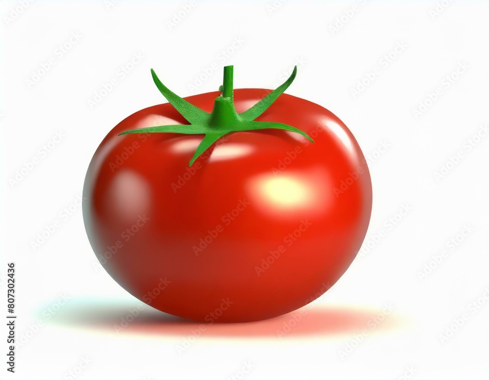Tomato, soft impression, glossy, smooth, logo-like, simple, fresh, visually easy-to-read illustration, white background, generated by AI Tomato, soft impression, glossy, smooth, logo-like, simple, fresh, visually easy-to-read illustration, white background, generated by AI