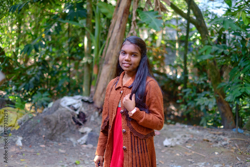 Portrait of a south asian rural young girl