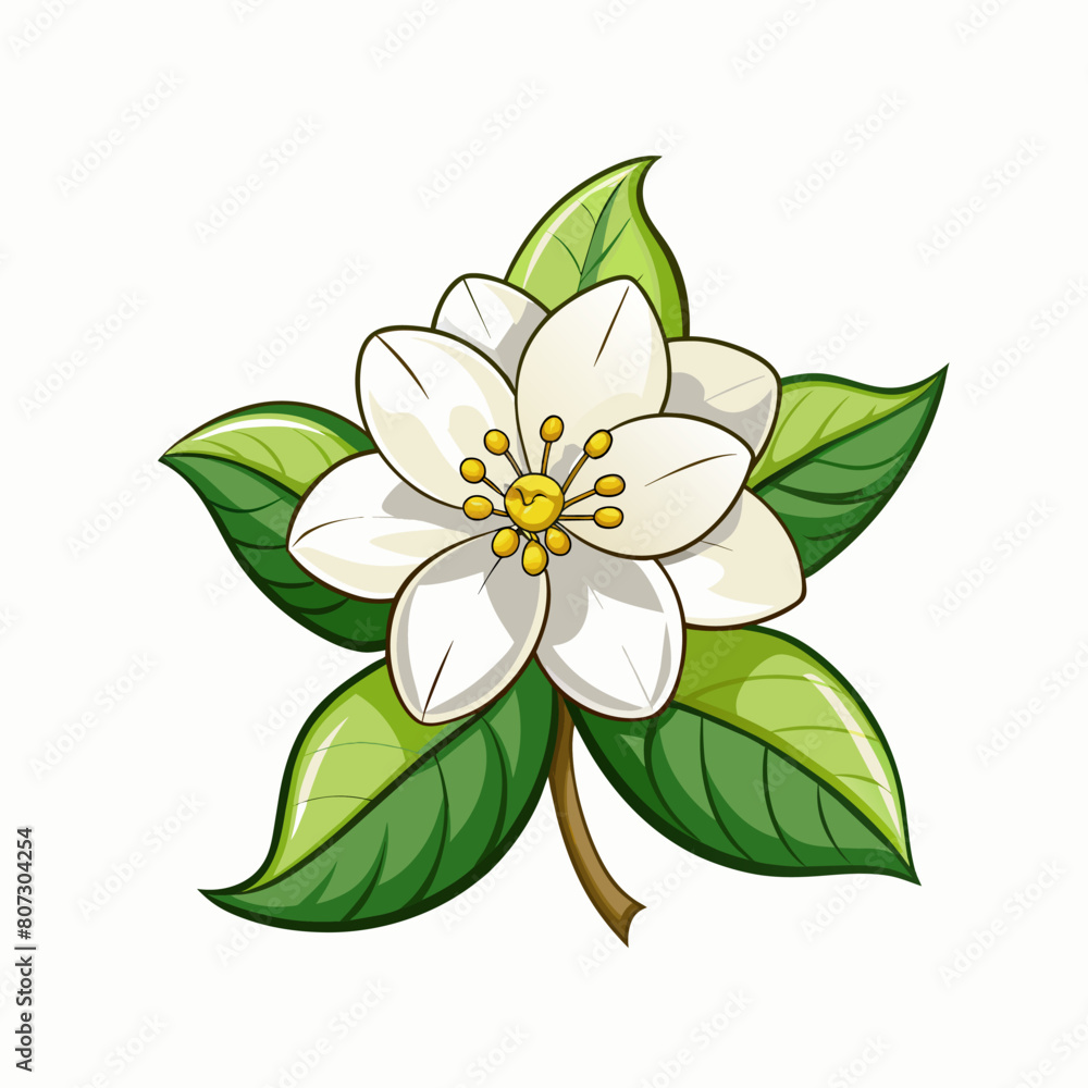 jasmine flower spring blossom on white jasmine flower spring blossom on white
