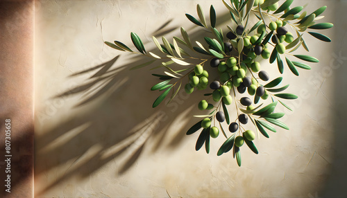 olives vertes sur un olivier sous lumière dorée