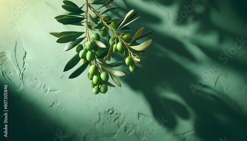 Beauté naturelle des olives vertes sur les branches d'un olivier