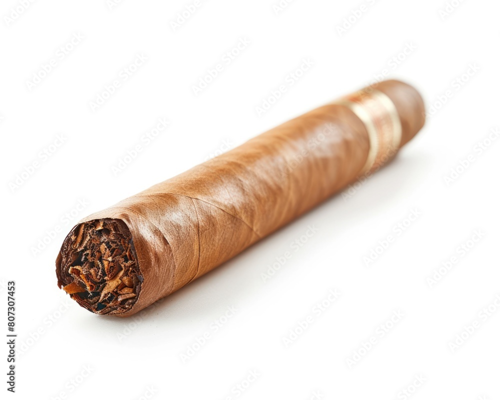 Luxury Cigarillo Isolated Over White Background. Enjoy the Rich Brown Color of This Premium Cigar Luxury Cigarillo Isolated Over White Background. Enjoy the Rich Brown Color of This Premium Cigar